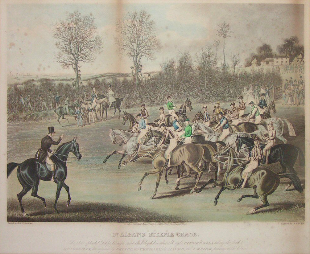 Aquatint - St. Albans Steeple Chase - 